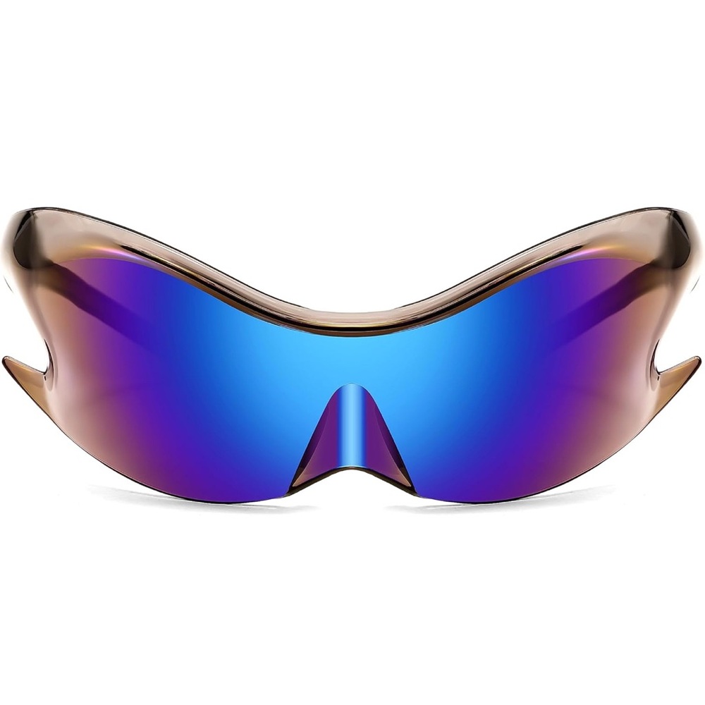 Stylish Blue TAKE UP SPACE Y2K SUNGLASSES NEW